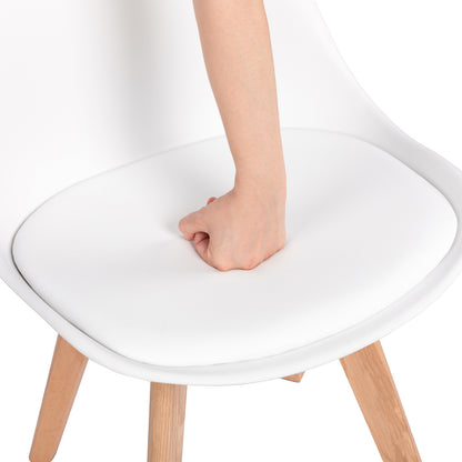 360° Armless Swivel Dining Chairs Set of 2/4 VINCO- Black/White/Gray