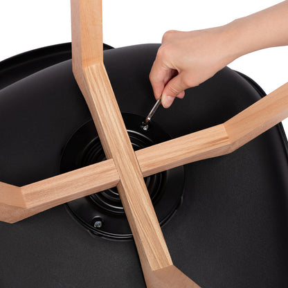 360° Armless Swivel Dining Chairs Set of 2/4 VINCO- Black/White/Gray