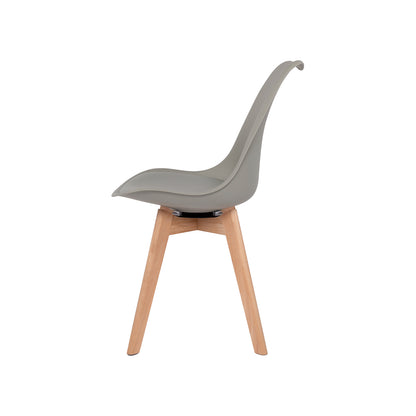 360° Armless Swivel Dining Chairs Set of 2/4 VINCO- Black/White/Gray