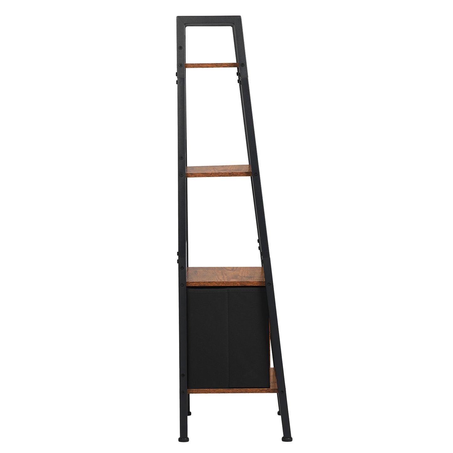 Bedroom Standing Shelves 110cm Height with Iron Legs-Fire color - VOLENS