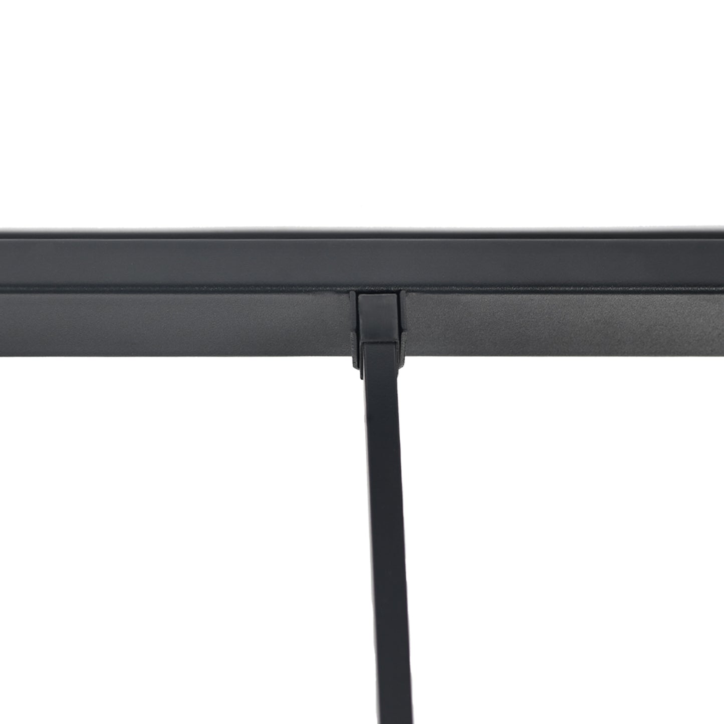 Loft Metal Bed Frame with Integrated Ladder Black-WALDO