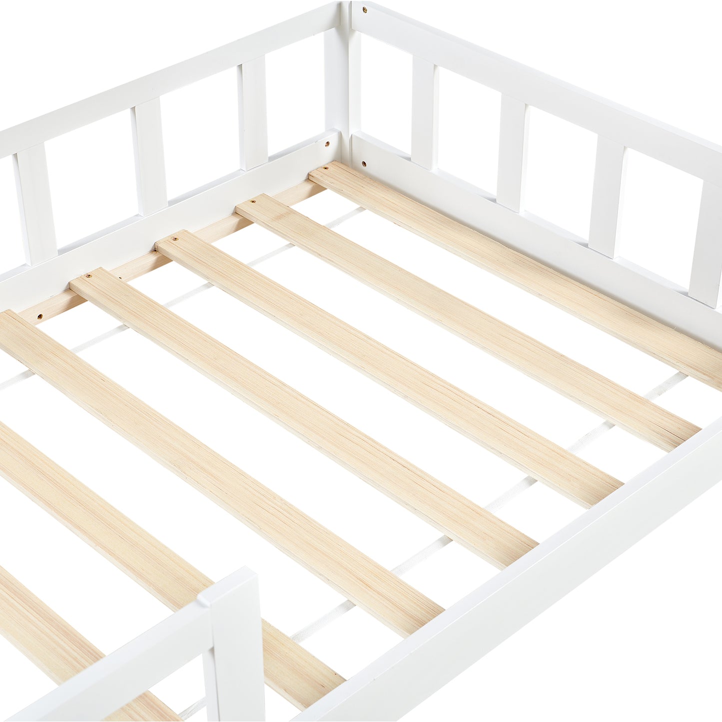 Kids Single House Bed 97*196cm-Wood/White-YORK