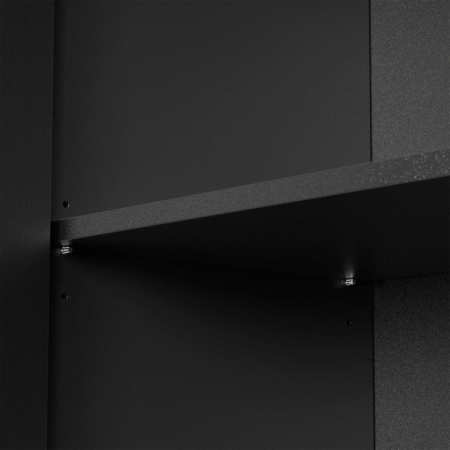 ZAPATA Double-Door, Double-Layer Storage Locker with Lock - Black