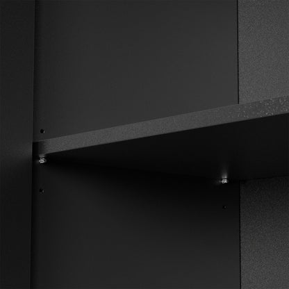 ZAPATA Double-Door, Double-Layer Storage Locker with Lock - Black