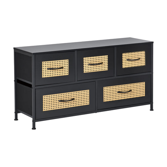 Short Accent Cabinet 100cm with Iron Legs-Black-ZOAR