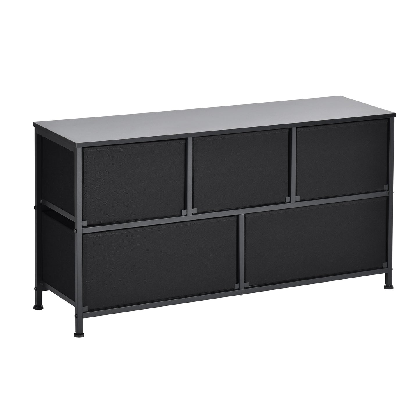 Short Accent Cabinet 100cm with Iron Legs-Black-ZOAR