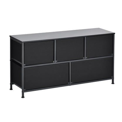 Short Accent Cabinet 100cm with Iron Legs-Black-ZOAR