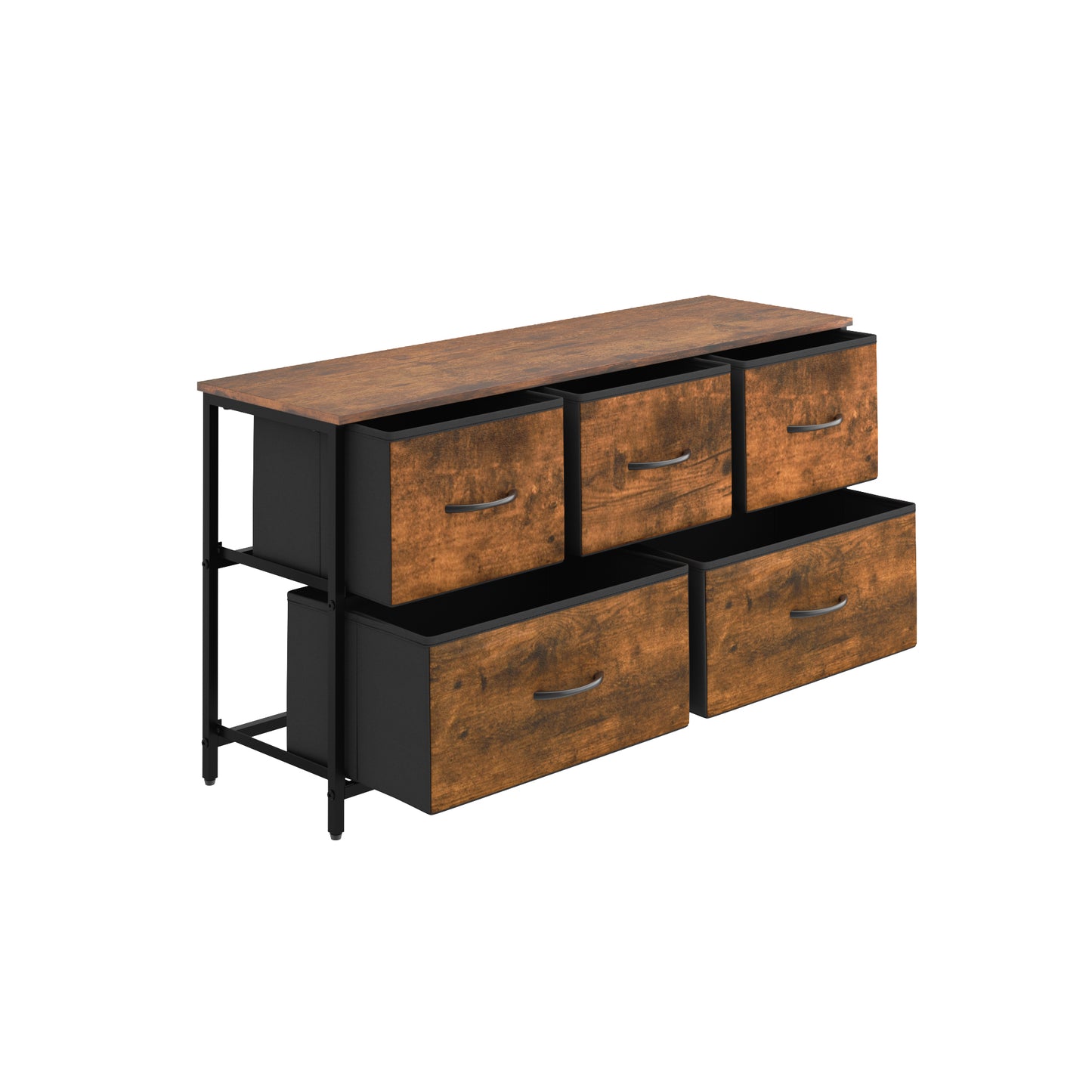 Short Accent Cabinet 100cm with Iron Legs-Fire color-ZOAR