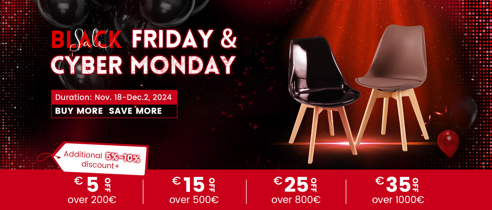 EGGREE Furniture's Black Friday banner