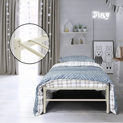 RUSSELL Metal Single Bed 94 * 196 cm - Black/White