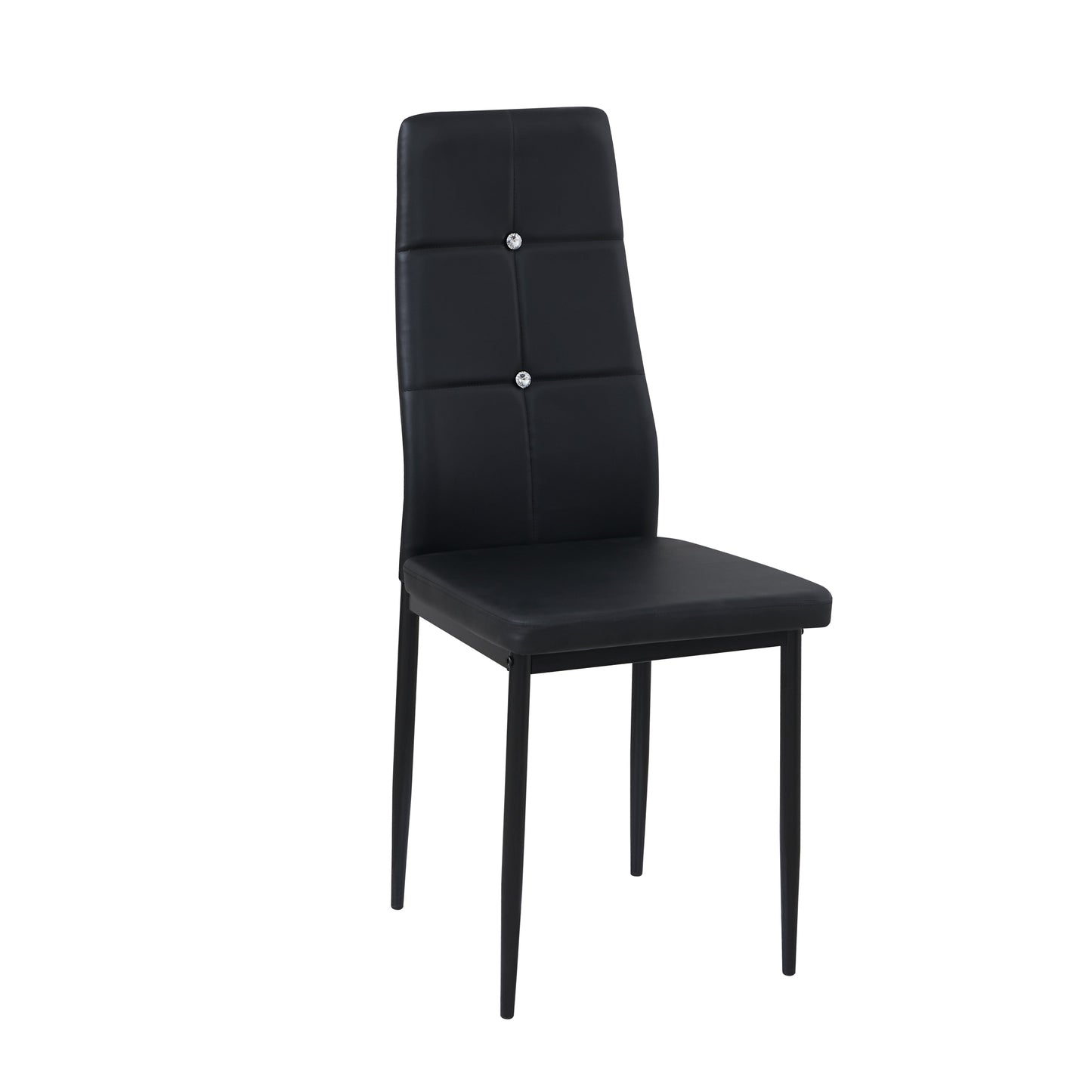 ANN-CIRCLE dining chair set chairs kitchen chair upholstered chair group of chairs - black/white