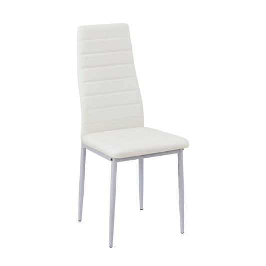 ANN PVC Dining Chairs Modern Kitchen Chair Comfortable Upholstered Chair - Black/White/Dark Grey