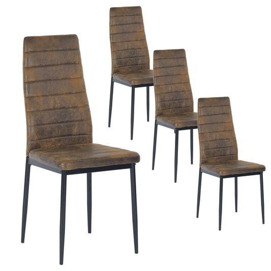 ANN SUEDE Upholstered Side Chairs (Set of 4)