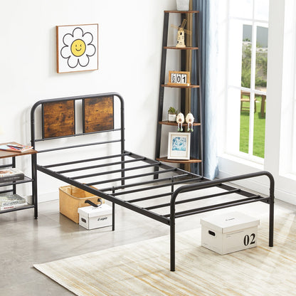BERRY Metal Bed Frame suitable for 90/120/140 x 190 Mattresses - Black
