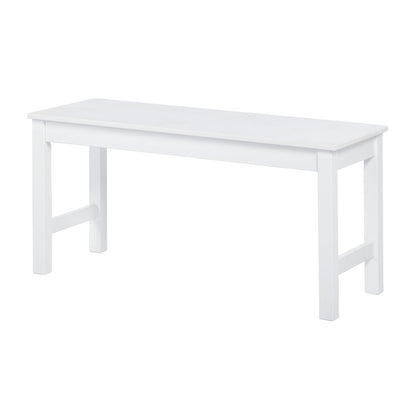 LEAN Dining Table with 2 Chairs and 1 Bench Set 108*65*73CM - White