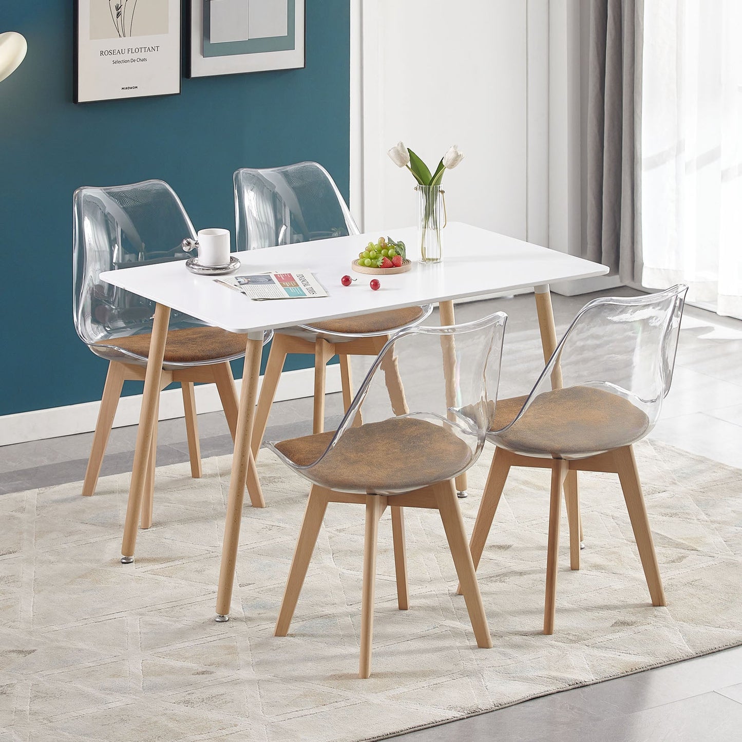 LUCCA Transparent Chair Set of 4