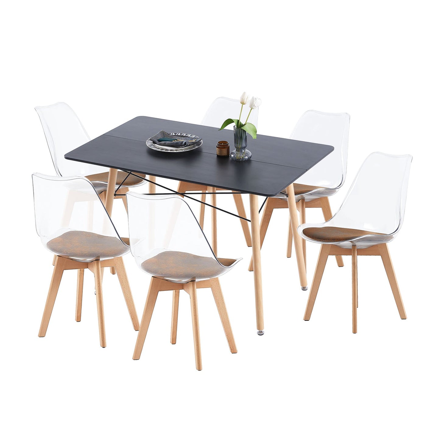 LUCCA Transparent Chair Set of 4