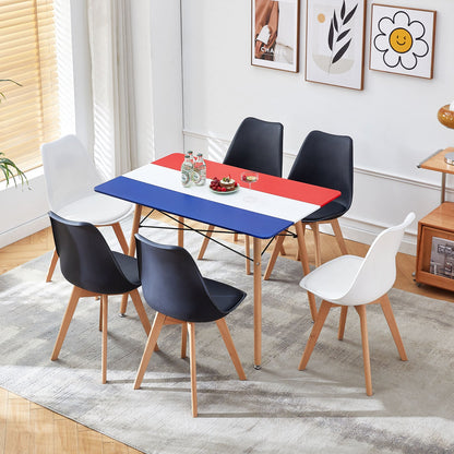 PANSY Scandinavian Dining Table with Wood Legs