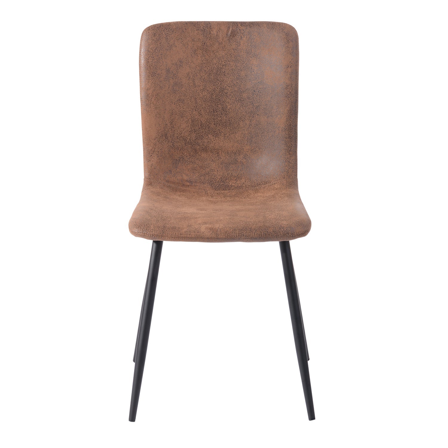 SCARGILL SUEDE dining chair with metal legs - Brown