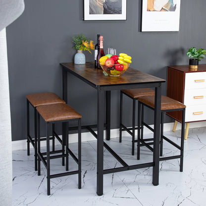 SHELL Modern Natural Leather Dining Table Set