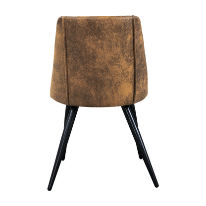 SMEG SUEDE Dining Chairs With Metal Legs - Brown