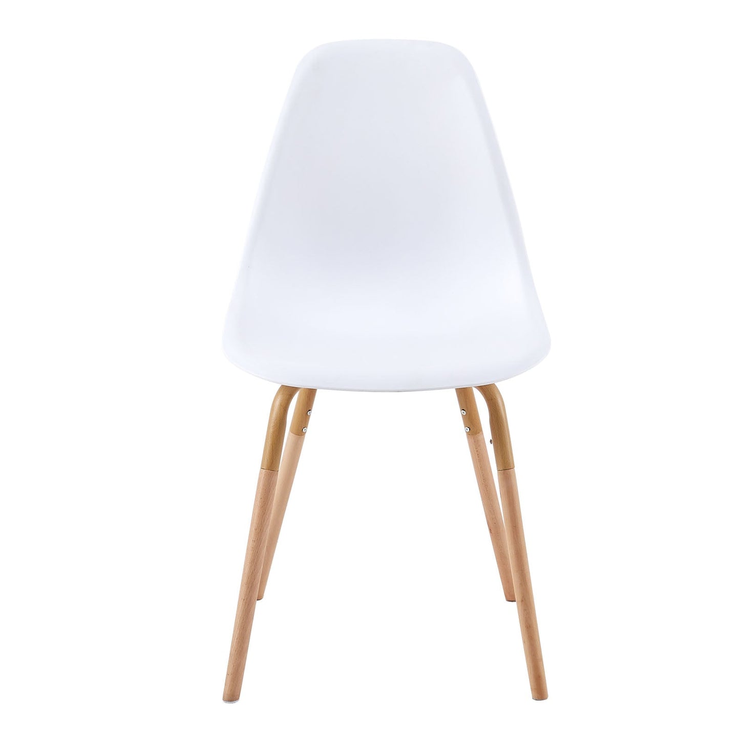TOON Dining Chairs with Solid Wood Legs - White