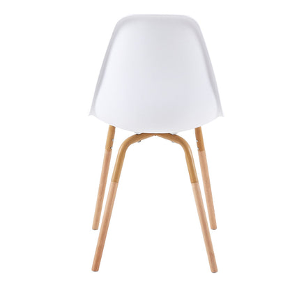 TOON Dining Chairs with Solid Wood Legs - White