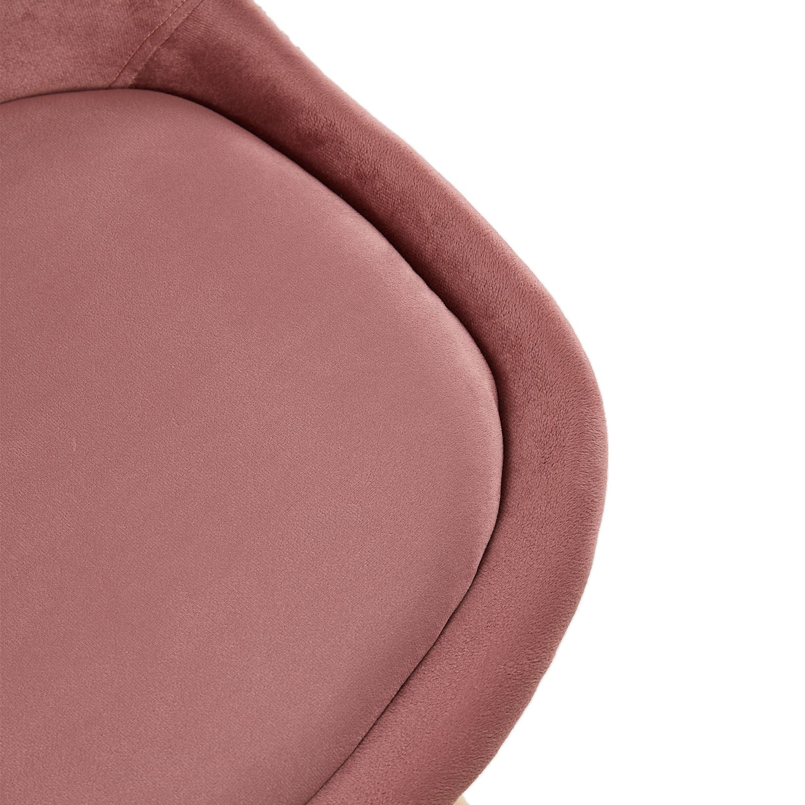 TULIP Velvet Dining Chairs with Beech Legs Scandinavian design Upholstered Chair - Pink/Green